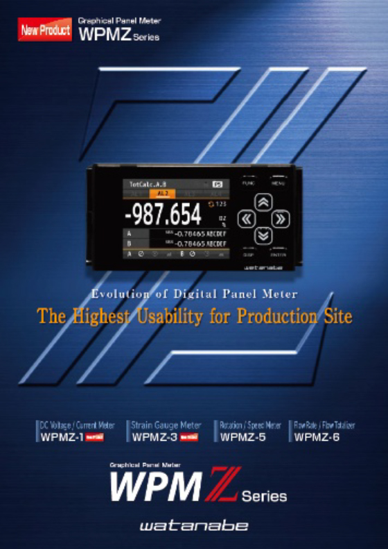New Graphical panel meter of WATANABE WPMZ-1/3/5/6 series
